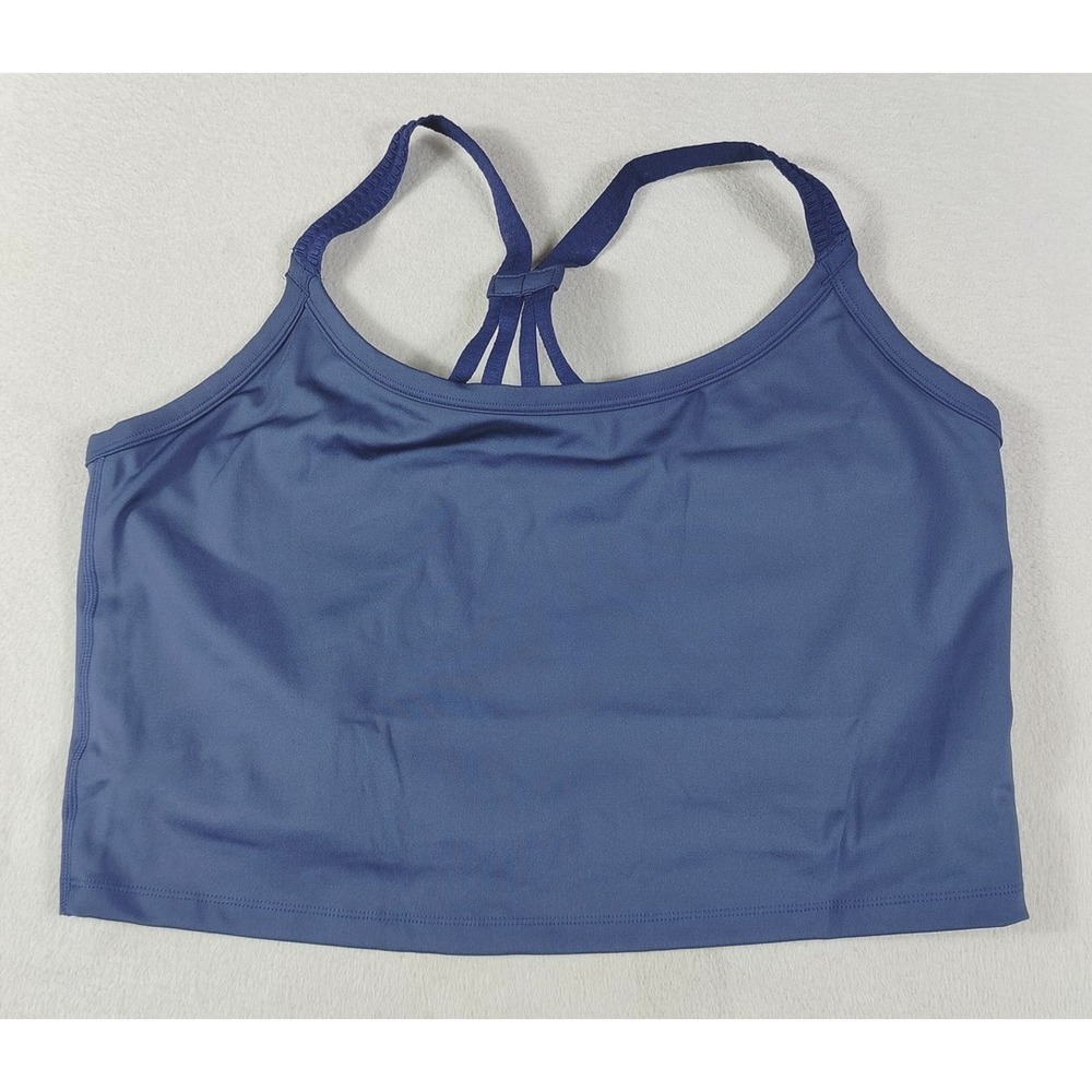 Phoenix‎ Malibu Multi-Strap Sports Bra Womens 3X DDD-H Blue Athletic Yoga